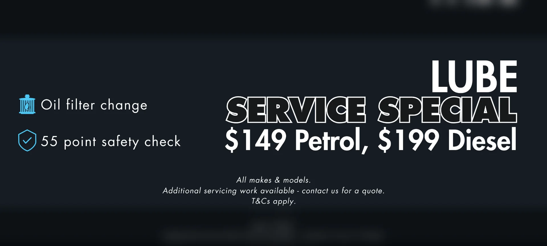 BWVE Spring Service Special Lube Service Special
