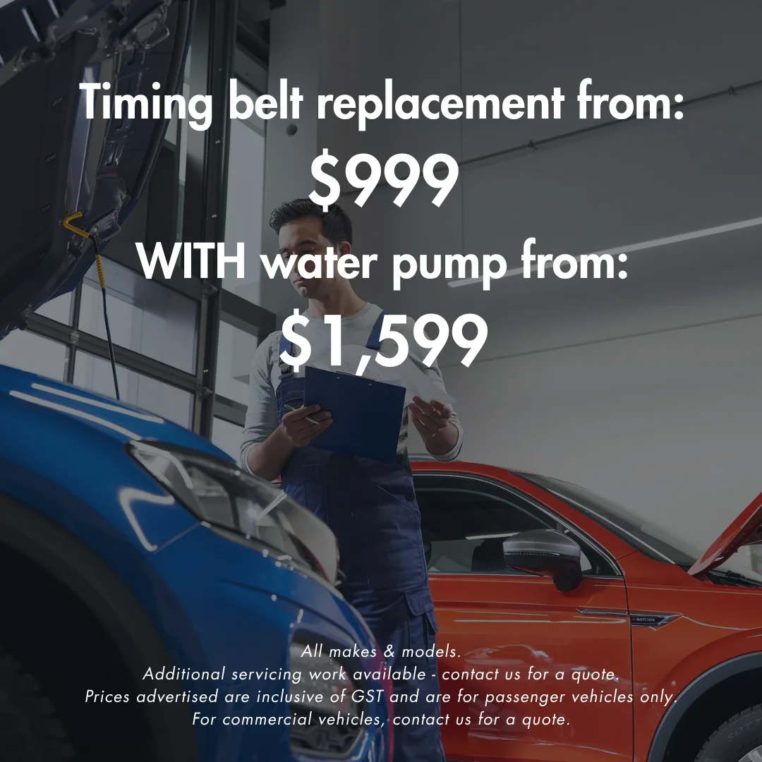 Timing Belt Replacement specials with or without water pump